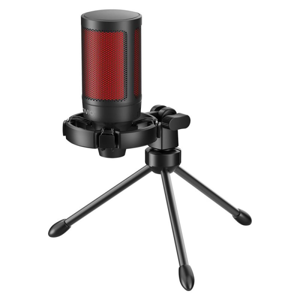 Savio - wired gaming microphone with backlight tripod USB SONAR PRO Negro, Rojo Micrófono para videoconsola