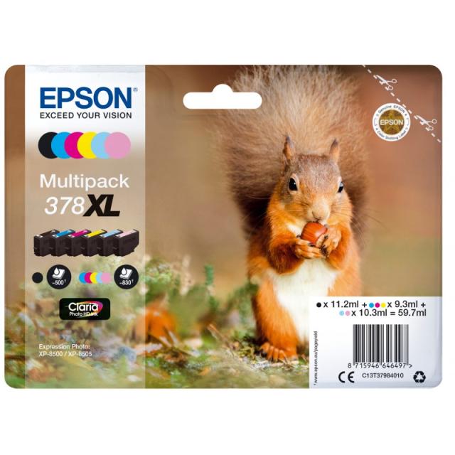 Epson - Squirrel Multipack 6-colours 378XL Claria Photo HD Ink