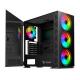 Savio - PC Case Prime X1 ARGB Glass Black Midi Tower Negro