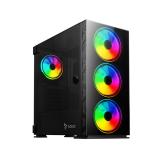 Savio - PC Case Prime X1 ARGB Glass Black Midi Tower Negro