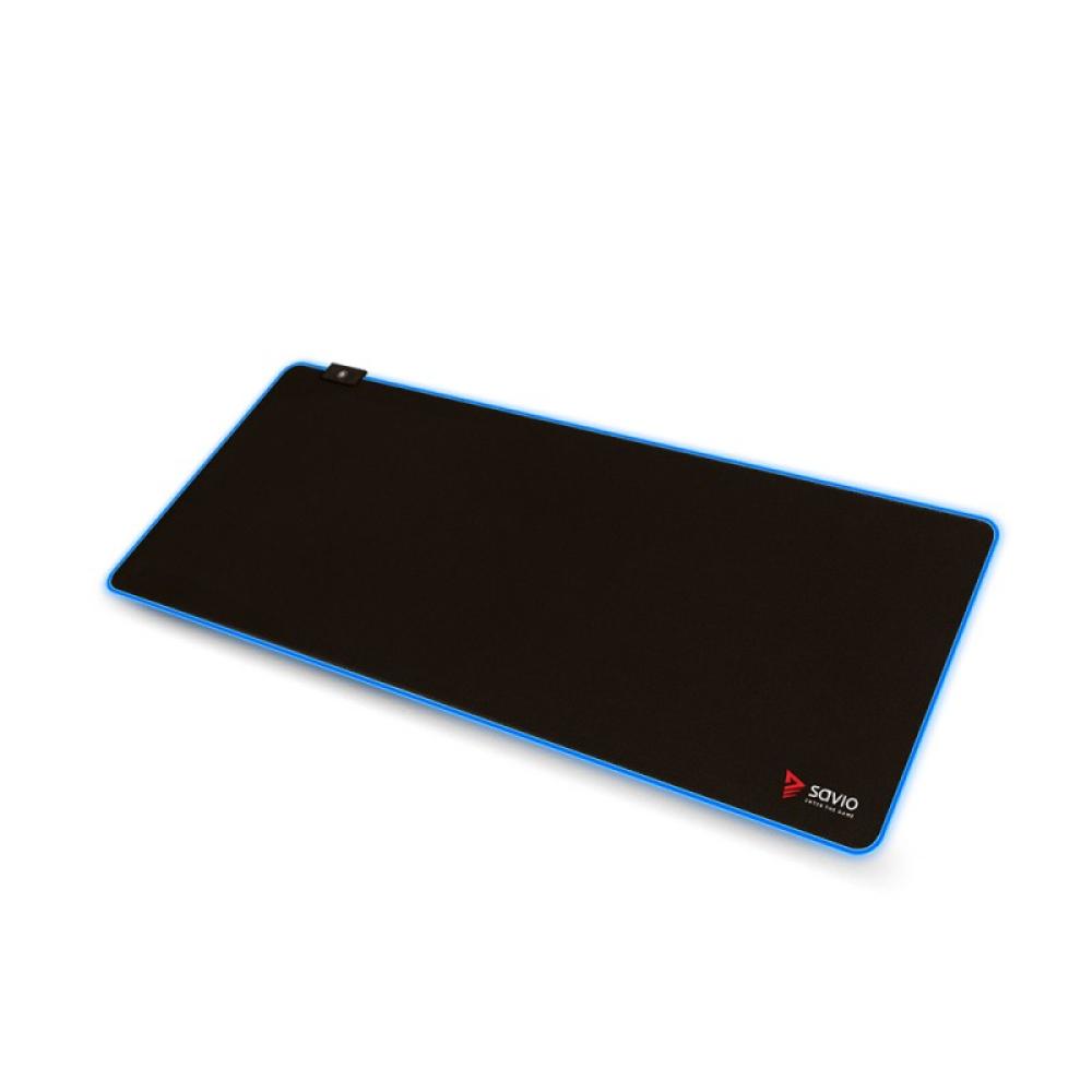 Savio - LED EDITION Turbo Dynamic XL 900x400 RGB Pro Gaming Mousepad''900mm x 400mm Alfombrilla de ratón para juegos Negro