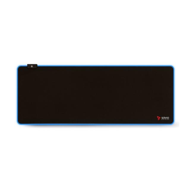 Savio - LED EDITION Turbo Dynamic XL 900x400 RGB Pro Gaming Mousepad''900mm x 400mm Alfombrilla de ratón para juegos Negro
