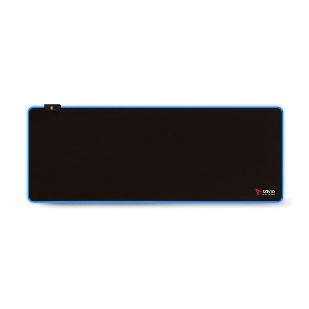 Savio - LED EDITION Turbo Dynamic XL 900x400 RGB Pro Gaming Mousepad''900mm x 400mm Alfombrilla de ratón para juegos Negro
