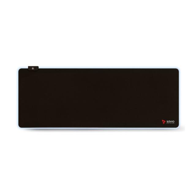 Savio - LED EDITION Turbo Dynamic XL 900x400 RGB Pro Gaming Mousepad''900mm x 400mm Alfombrilla de ratón para juegos Negro