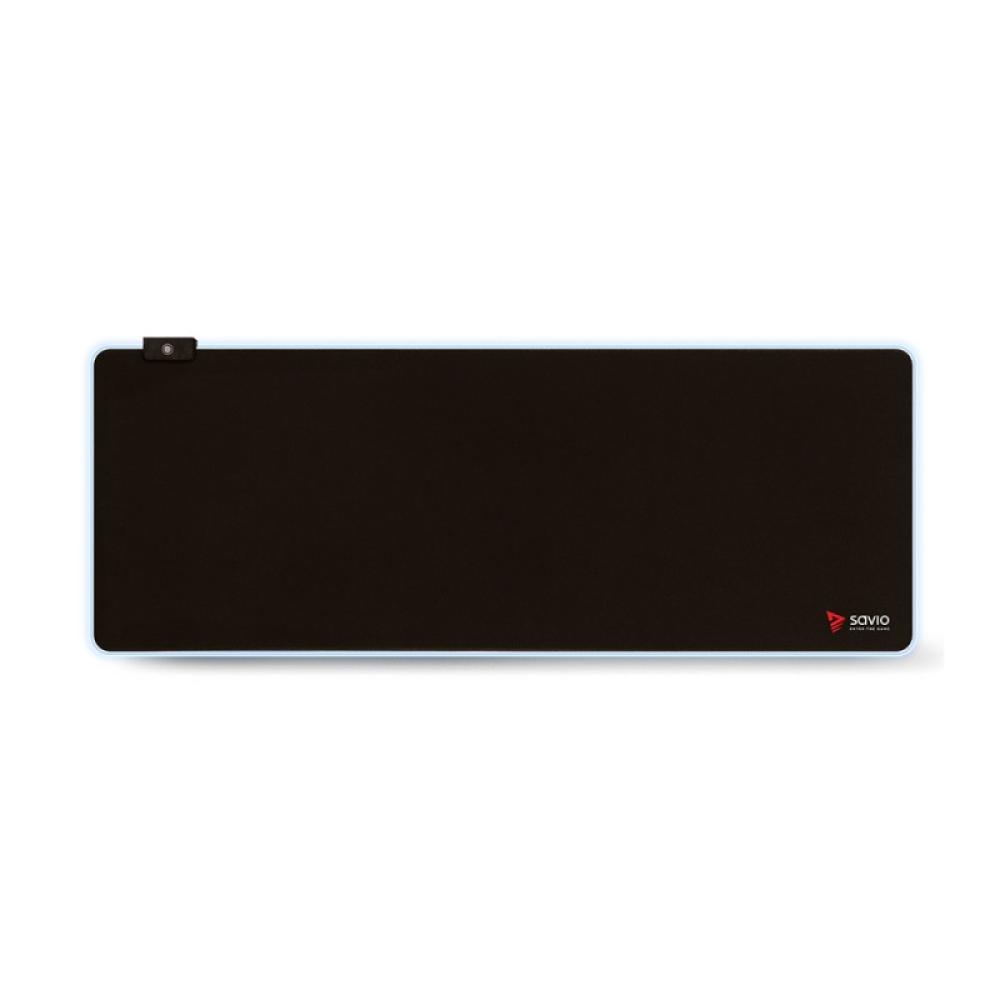 Savio - LED EDITION Turbo Dynamic XL 900x400 RGB Pro Gaming Mousepad''900mm x 400mm Alfombrilla de ratón para juegos Negro