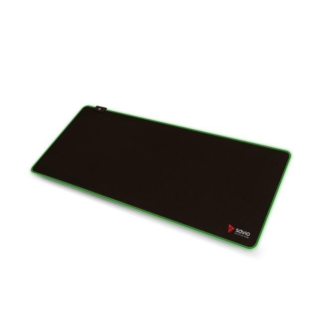 Savio - LED EDITION Turbo Dynamic XL 900x400 RGB Pro Gaming Mousepad''900mm x 400mm Alfombrilla de ratón para juegos Negro
