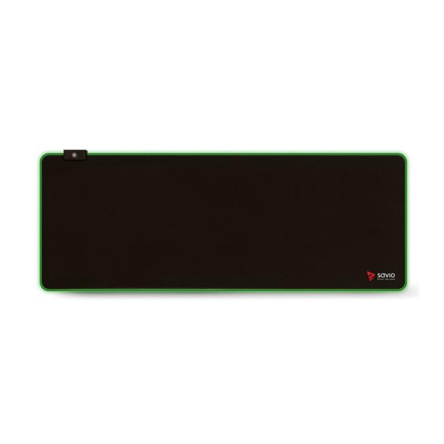 Savio - LED EDITION Turbo Dynamic XL 900x400 RGB Pro Gaming Mousepad''900mm x 400mm Alfombrilla de ratón para juegos Negro