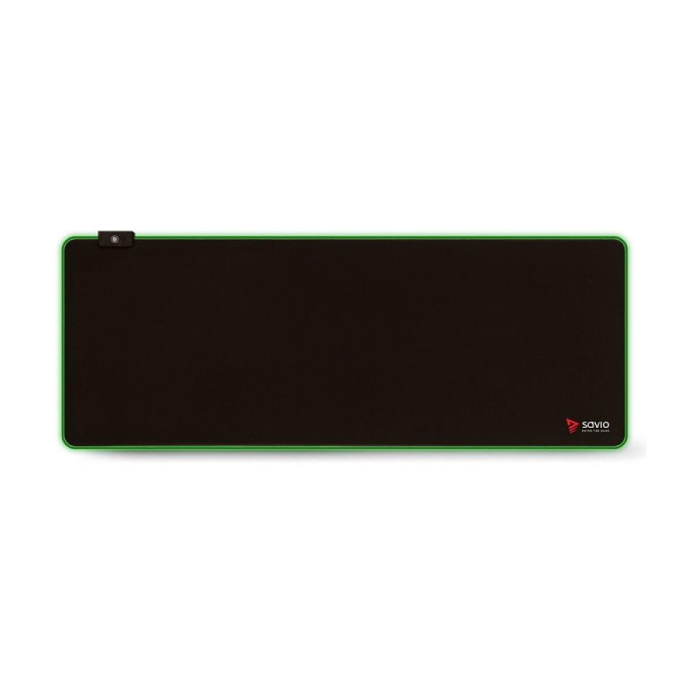 Savio - LED EDITION Turbo Dynamic XL 900x400 RGB Pro Gaming Mousepad''900mm x 400mm Alfombrilla de ratón para juegos Negro
