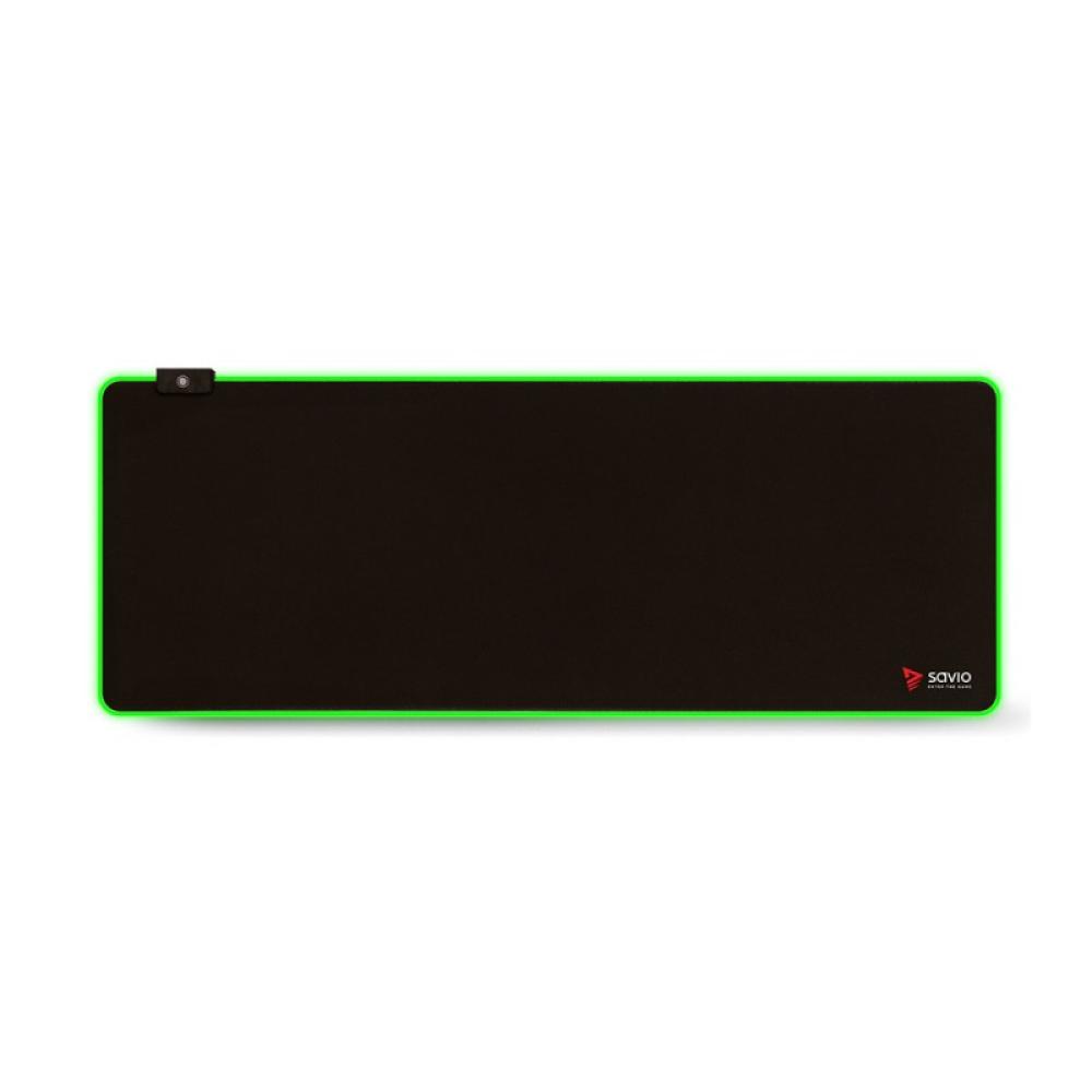 Savio - LED EDITION Turbo Dynamic XL 900x400 RGB Pro Gaming Mousepad''900mm x 400mm Alfombrilla de ratón para juegos Negro