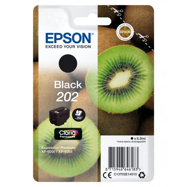 Epson - Kiwi Singlepack Black 202 Claria Premium Ink