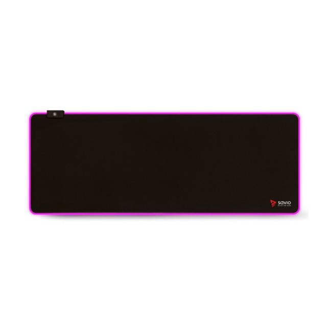 Savio - LED EDITION Turbo Dynamic XL 900x400 RGB Pro Gaming Mousepad''900mm x 400mm Alfombrilla de ratón para juegos Negro