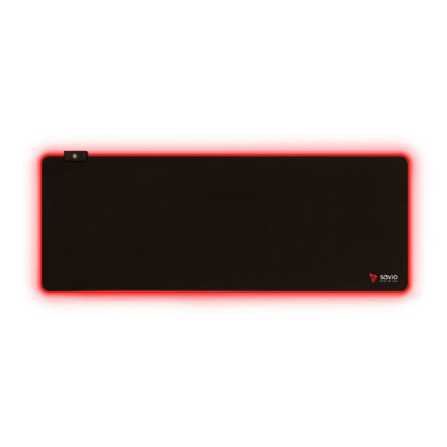 Savio - LED EDITION Turbo Dynamic XL 900x400 RGB Pro Gaming Mousepad''900mm x 400mm Alfombrilla de ratón para juegos Negro