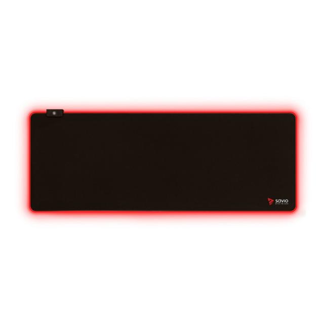 Savio - LED EDITION Turbo Dynamic XL 900x400 RGB Pro Gaming Mousepad''900mm x 400mm Alfombrilla de ratón para juegos Negro