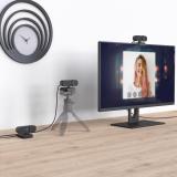 Hama - PC Webcam "C 400", calidad FULL HD, con micrófono y base para montar en pantalla, color negro.