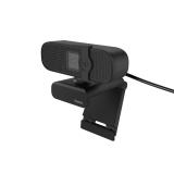 Hama - PC Webcam "C 400", calidad FULL HD, con micrófono y base para montar en pantalla, color negro.