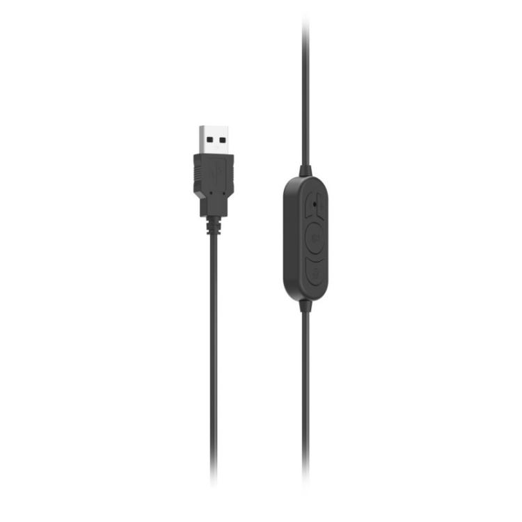 Hama - HS-USB300 V2 Auriculares Alámbrico Diadema Oficina/Centro de llamadas USB tipo A Negro
