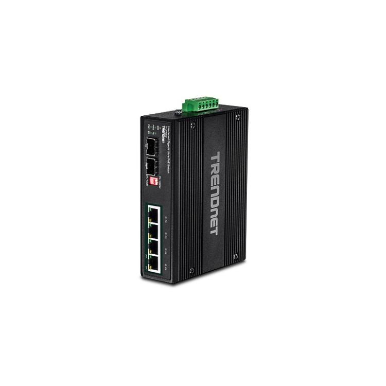 Trendnet - TI-UPG62 switch No administrado L2 Gigabit Ethernet (10/100/1000) Energía sobre Ethernet (PoE) Negro
