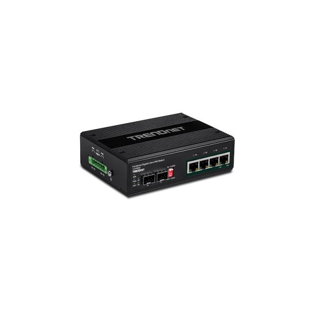 Trendnet - TI-UPG62 switch No administrado L2 Gigabit Ethernet (10/100/1000) Energía sobre Ethernet (PoE) Negro