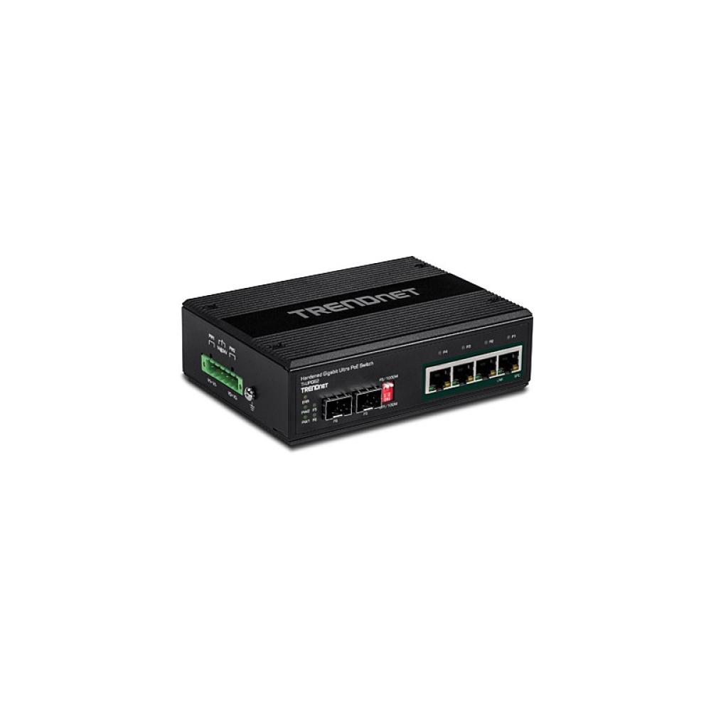 Trendnet - TI-UPG62 switch No administrado L2 Gigabit Ethernet (10/100/1000) Energía sobre Ethernet (PoE) Negro