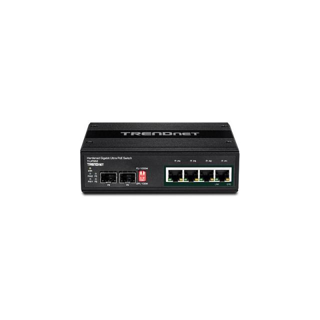 Trendnet - TI-UPG62 switch No administrado L2 Gigabit Ethernet (10/100/1000) Energía sobre Ethernet (PoE) Negro