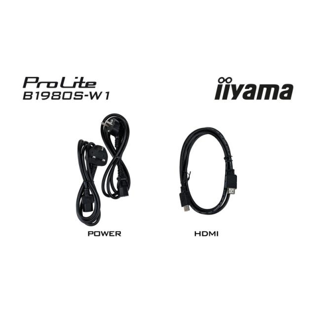 iiyama - ProLite B1980S-W1 pantalla para PC 48,3 cm (19") 1280 x 1024 Pixeles SVGA LED Blanco
