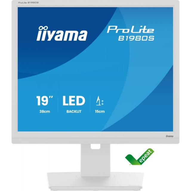 iiyama - ProLite B1980S-W1 pantalla para PC 48,3 cm (19") 1280 x 1024 Pixeles SVGA LED Blanco