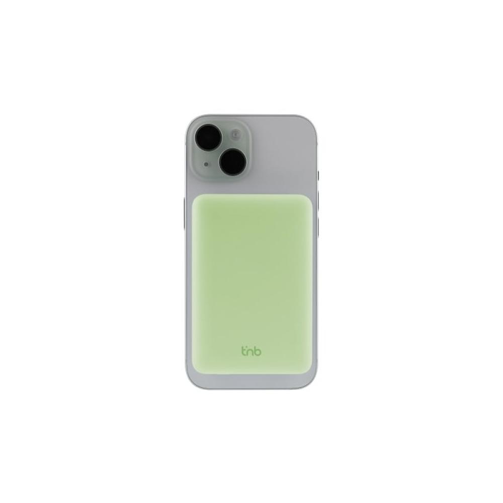 T''nB - PBUMAG5GR batería externa 5000 mAh Cargador inalámbrico Verde