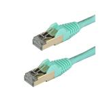 StarTech.com - Cable de 2m de Red Ethernet RJ45 Cat6a Blindado STP - Cable sin Enganche Snagless - Aguamarina