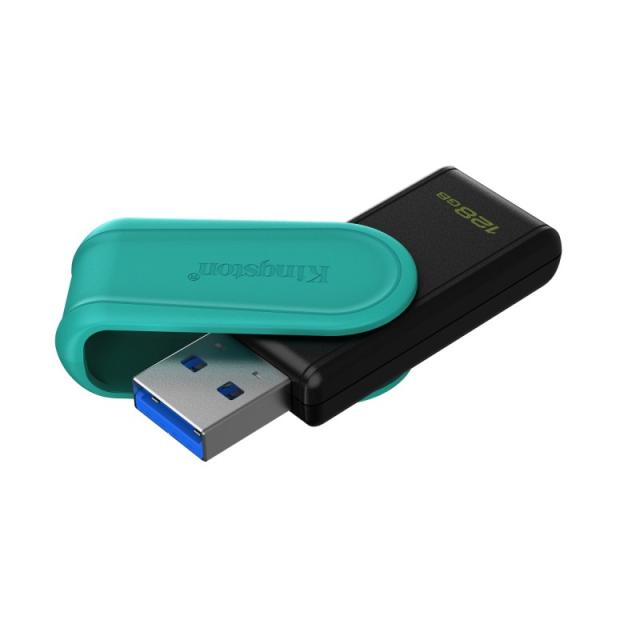 Kingston Technology - DataTraveler 128GB Portable USB 3.2 Gen 1 Exodia S (Black/Turquoise)