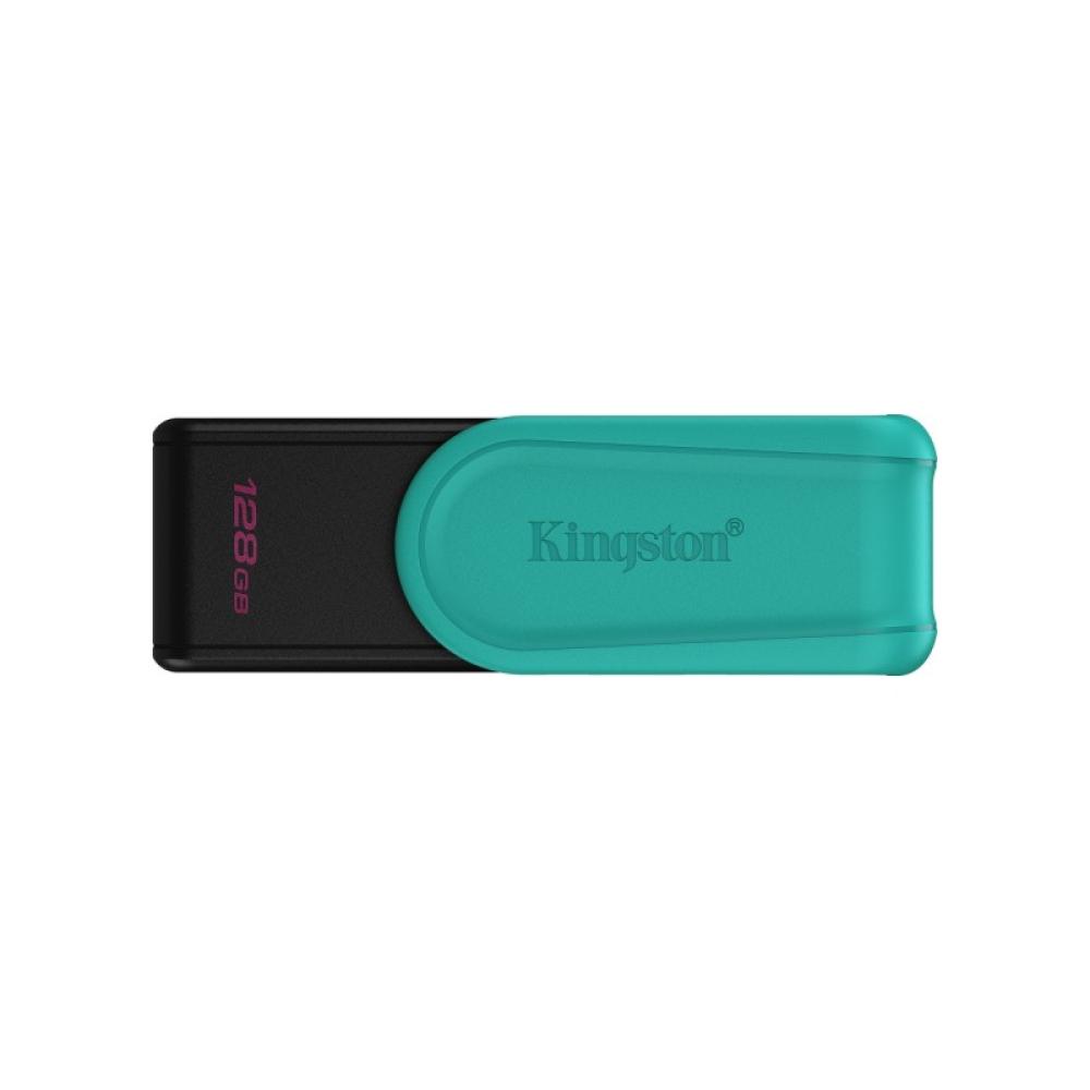 Kingston Technology - DataTraveler 128GB Portable USB 3.2 Gen 1 Exodia S (Black/Turquoise)