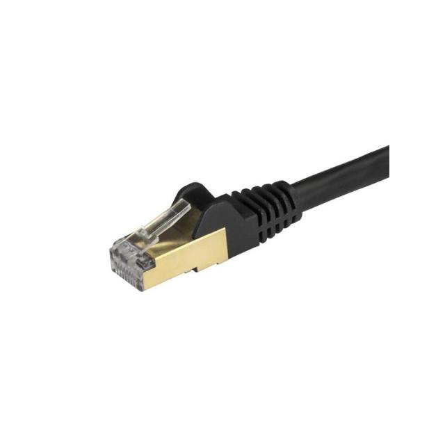 StarTech.com - Cable de 2m de Red Ethernet RJ45 Cat6a Blindado STP - Cable sin Enganche Snagless - Negro