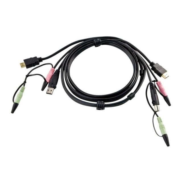 ATEN - Cable KVM HDMI USB con audio de 1,8 m
