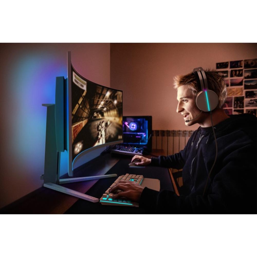 Philips - Evnia 8000 49M2C8900L/00 pantalla para PC 124,2 cm (48.9") 5120 x 1440 Pixeles Dual QHD QD-OLED Blanco