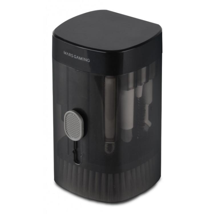 Mars Gaming - MA-KIT, Kit de Limpieza Multifunción 21en1, Diseño Compacto y Portátil, Cepillos Suaves y Paño Sin Pelusa, Kit Lim