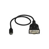 StarTech.com - Adaptador Conversor USB Tipo C a Serie DB9 RS232 con Retención de Puertos COM - Cable Convertidor de 40cm USBC a