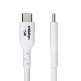 StarTech.com - Cable Cargador USB-A a USB-C de 3m - Cable Adaptador USB-A a USB Tipo C - 3A - Cable de Carga y S - USB2AC3MNCWHE