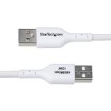 StarTech.com - Cable Cargador USB-A a USB-C de 3m - Cable Adaptador USB-A a USB Tipo C - 3A - Cable de Carga y S - USB2AC3MNCWHE