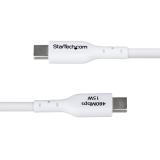 StarTech.com - Cable Cargador USB-A a USB-C de 3m - Cable Adaptador USB-A a USB Tipo C - 3A - Cable de Carga y S - USB2AC3MNCWHE