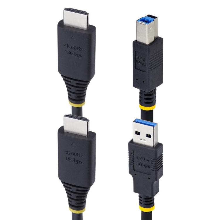StarTech.com - Cable KVM HDMI y USB 3.0 5Gbps de 1,8m - 4K 60Hz - Cable Combo HDMI 2.0 y USB para Switch Conmutador KVM