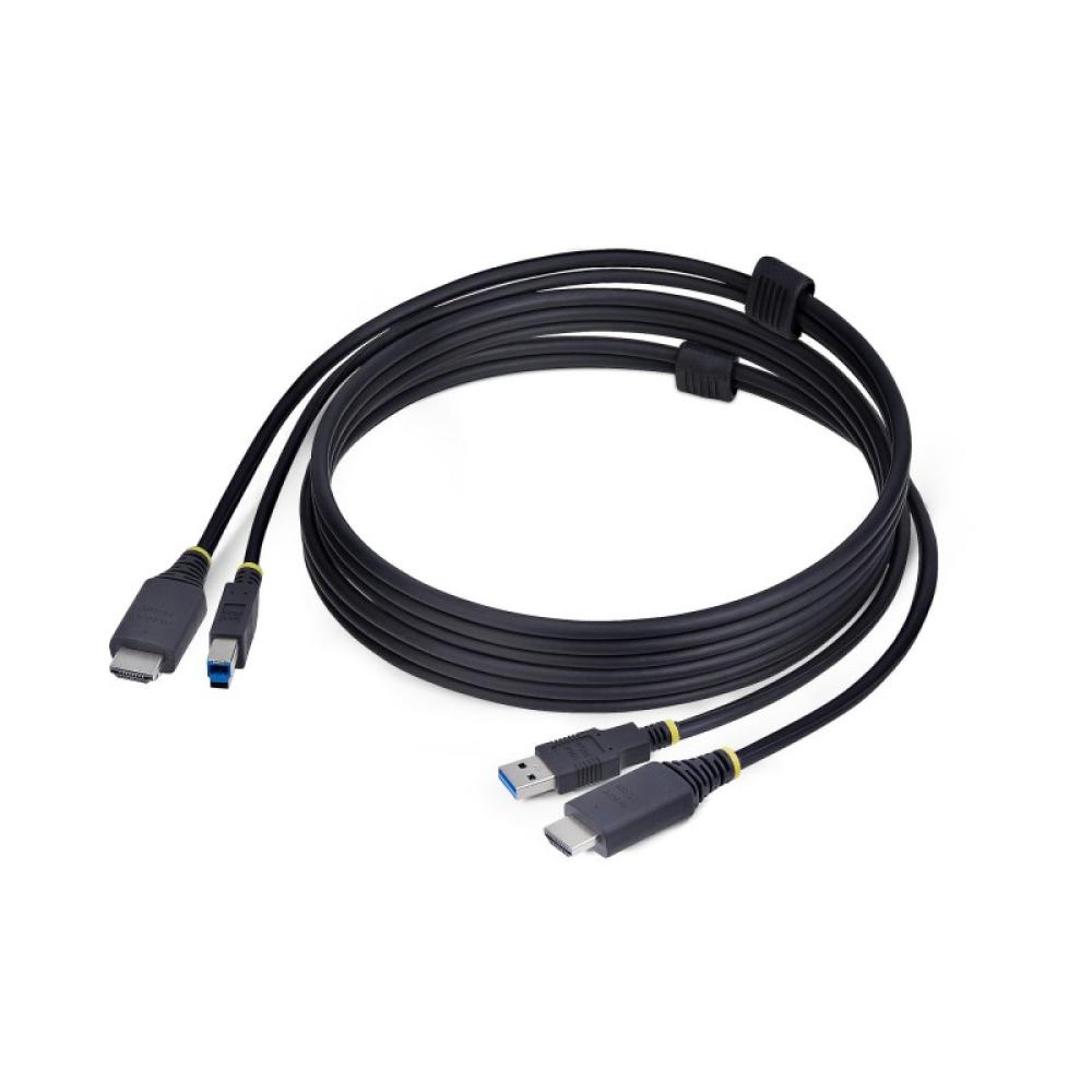 StarTech.com - Cable KVM HDMI y USB 3.0 5Gbps de 1,8m - 4K 60Hz - Cable Combo HDMI 2.0 y USB para Switch Conmutador KVM