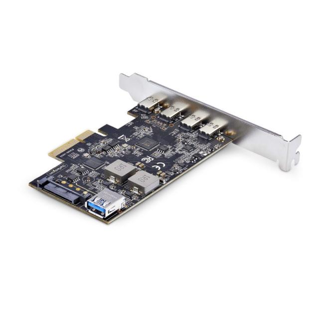 StarTech.com - Tarjeta PCIe de 5 Puertos USB de 10Gbps 4x USB-C / 1x USB-A - Hub Concentrador Interno USB 3.2 de 10Gbps - Tarjet