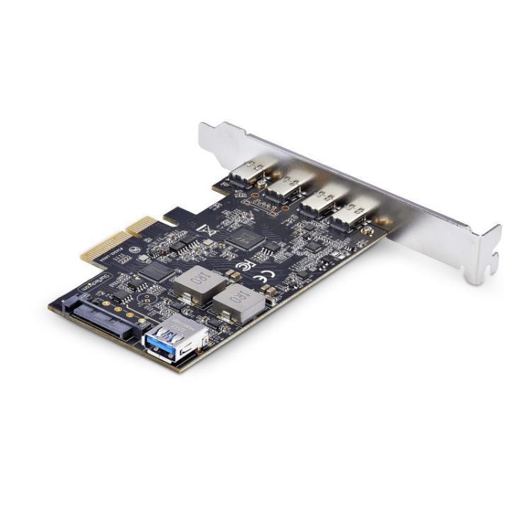 StarTech.com - Tarjeta PCIe de 5 Puertos USB de 10Gbps 4x USB-C / 1x USB-A - Hub Concentrador Interno USB 3.2 de 10Gbps - Tarjet