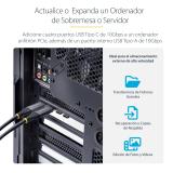 StarTech.com - Tarjeta PCIe de 5 Puertos USB de 10Gbps 4x USB-C / 1x USB-A - Hub Concentrador Interno USB 3.2 de 10Gbps - Tarjet