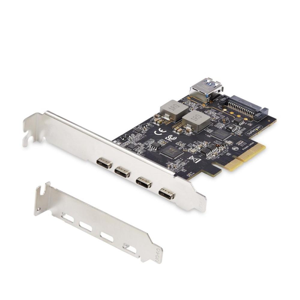 StarTech.com - Tarjeta PCIe de 5 Puertos USB de 10Gbps 4x USB-C / 1x USB-A - Hub Concentrador Interno USB 3.2 de 10Gbps - Tarjet