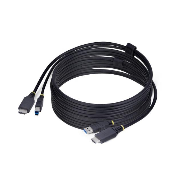 StarTech.com - Cable KVM HDMI y USB 3.0 5Gbps de 3m - 4K 60Hz - Cable Combo HDMI 2.0 y USB para Switch Conmutador KVM