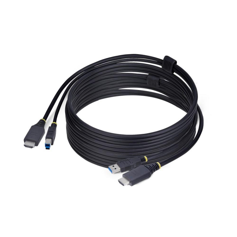 StarTech.com - Cable KVM HDMI y USB 3.0 5Gbps de 3m - 4K 60Hz - Cable Combo HDMI 2.0 y USB para Switch Conmutador KVM