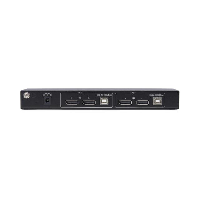 StarTech.com - Switch KVM DisplayPort de 2 Puertos y 2 Pantallas - Conmutador KVM con Hub USB de 4 Puertos - con Matriz de Vídeo