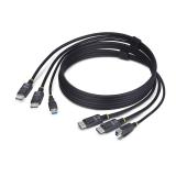 StarTech.com - Cable KVM DisplayPort de Doble Pantalla con USB 5Gbps de 1,8m - 4K 60Hz - DP 1.2 - Cable para Conmutador KVM para