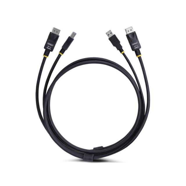 StarTech.com - Cable KVM DisplayPort y USB 3.0 5Gbps de 3m - 4K 60Hz - Cable Combo DP 1.2 y USB para Switch Conmutador KVM