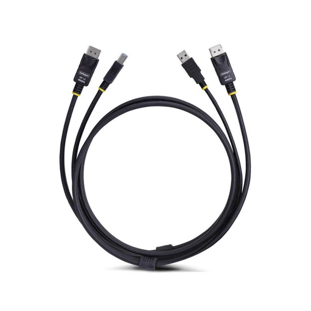 StarTech.com - Cable KVM DisplayPort y USB 3.0 5Gbps de 3m - 4K 60Hz - Cable Combo DP 1.2 y USB para Switch Conmutador KVM